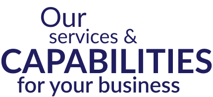 Image with text 'Our services & capabilities for your business'